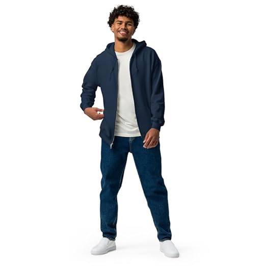 Buy One Pinch Men's Cotton Navy Blue Zipper Hoodie(XL) at Amazon.in